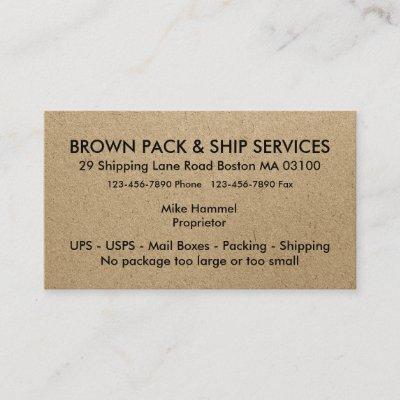 Pack And Ship Services