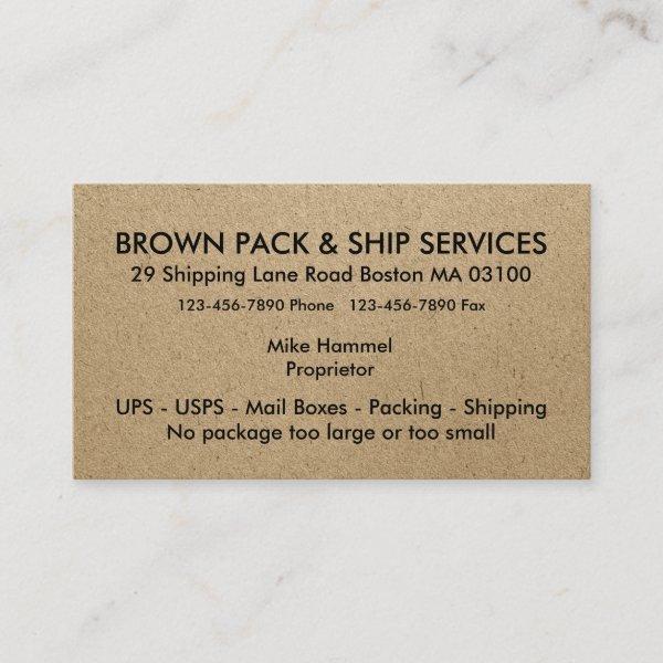 Pack And Ship Services