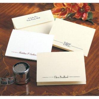 Pack of 25 Corinthian Line Folded Note Cards