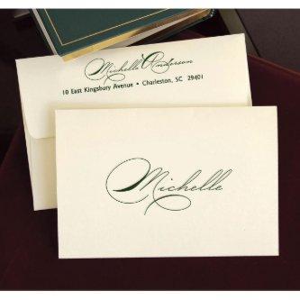 Pack of 25 Imperial Script Folded Note Cards