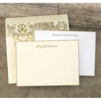 Pack of 25 Taupe Bordered Correspondence Cards