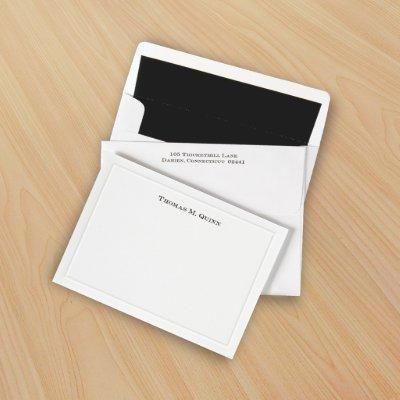 Pack Of 25 Timeless Border Folded Note Cards
