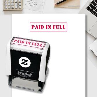 Paid In Full Custom Text Self-inking Stamp