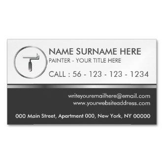 Paint Roller Gray Circle Simple Classy  Magnet