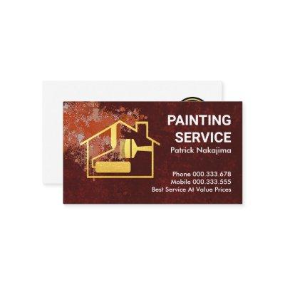 Paint Splatter Gold Home Brush Painter