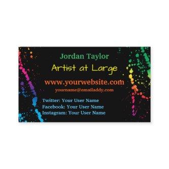 [Paint Splatter] Modern Abstract Artist Black