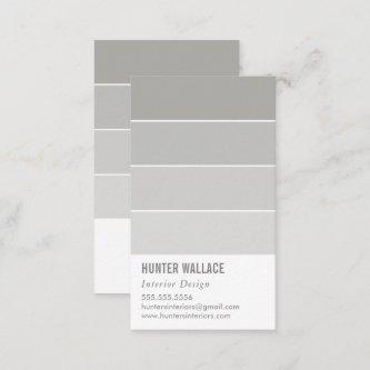 PAINT SWATCH CHIP modern decor ombre gray