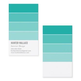 PAINT SWATCH CHIP modern decor ombre jade green