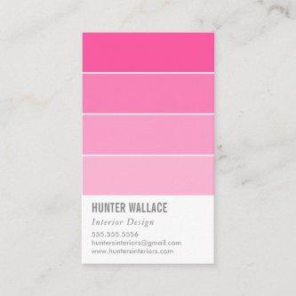 PAINT SWATCH CHIP modern decor ombre pink
