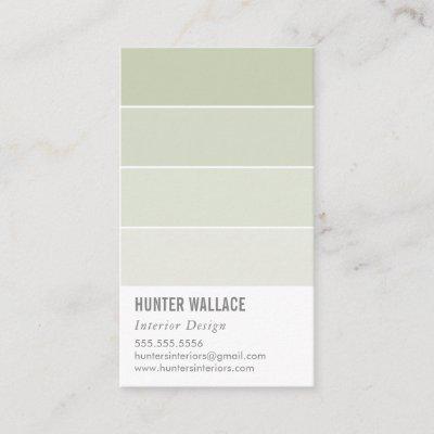 PAINT SWATCH CHIP modern decor ombre sage green