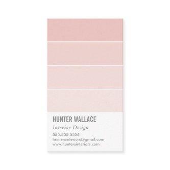 PAINT SWATCH CHIP modern decor ombre salmon pink