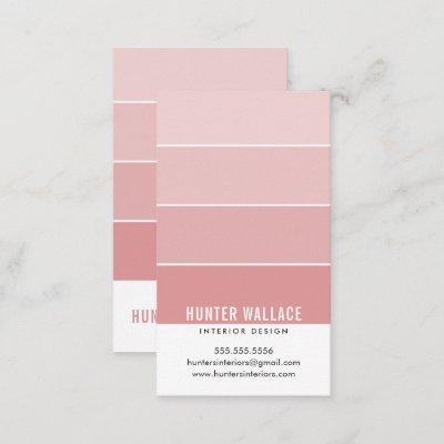 PAINT SWATCH CHIP modern interiors ombre coral