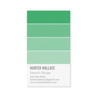 PAINT SWATCH CHIP modern ombre emerald green