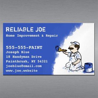 Painter Painting Blue Paint | Handyman  Magnet