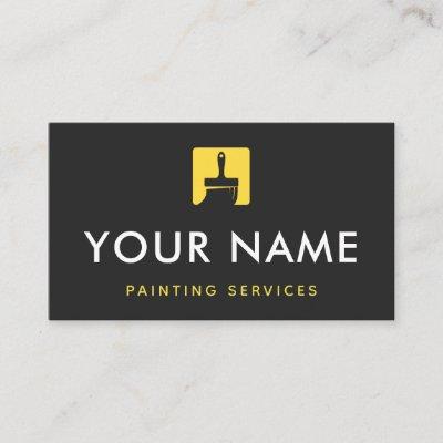 Painter Painting Yellow Paint Brush Icon Simple