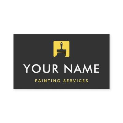 Painter Painting Yellow Paint Brush Icon Simple