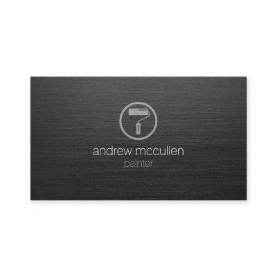 Painter Tools Rollerbrush Icon Dark Brushed Metal