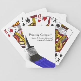 Painting Painter Service Company Brush Blue Playing Cards