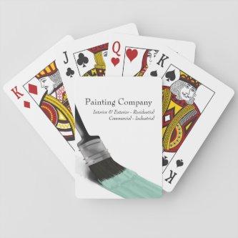 Painting Painter Service Company Brush Pastel Mint Playing Cards
