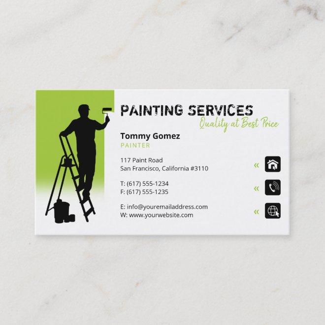 Painting Services | Painter at work light green