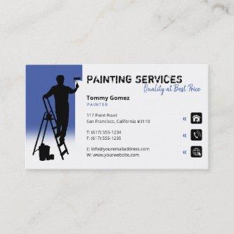Painting Services | Painter at work medium blue