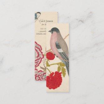 Pair of birds with roses and butterflies mini