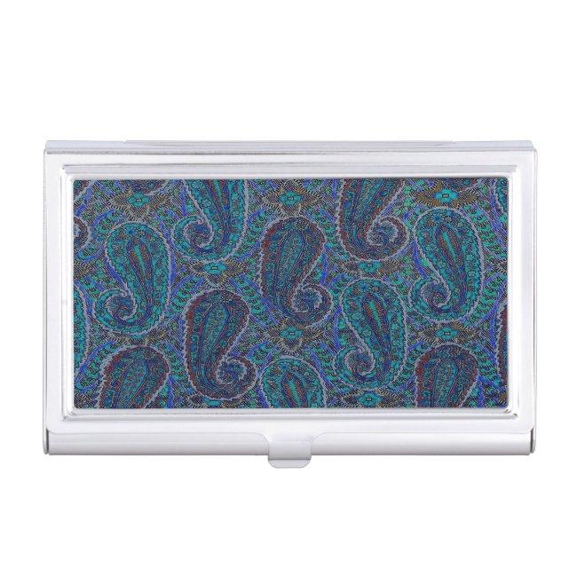 Paisley Blue Indian Boho Art Pattern Case