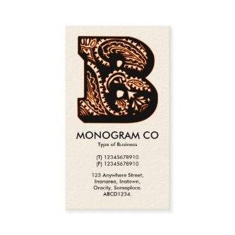 Paisley Monogram - B