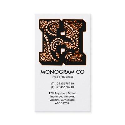 Paisley Monogram - H