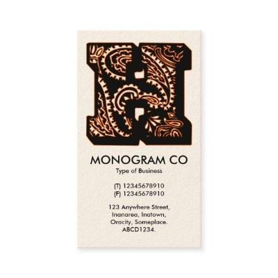 Paisley Monogram - H