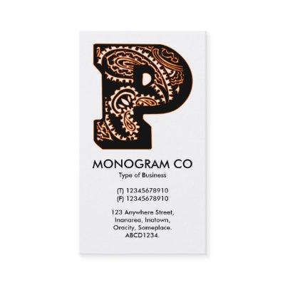 Paisley Monogram - P