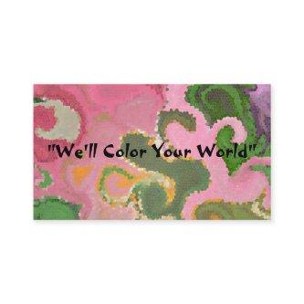"PAISLEY/TIE-DYE DESIGN" (PINKS, GREENS AND GOLDS)