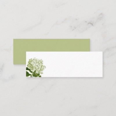 Pale Green Hydrangea Blank Place Card