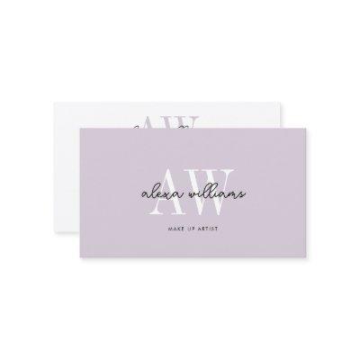 Pale Lavender Monogram Typography Script QR code