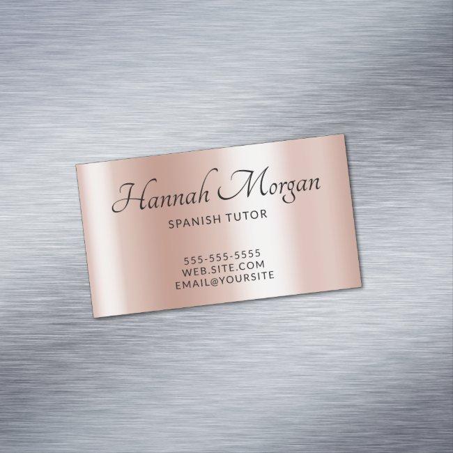 Pale Rose Gold Elegant Ombre Magnet