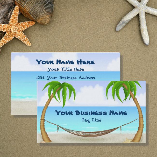 Palm Trees and Hammock Tropical Beach