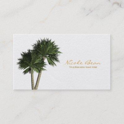 Palm Trees on White Elegant