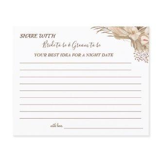 Pampa Grass Share a Date Night Idea Card Flyer