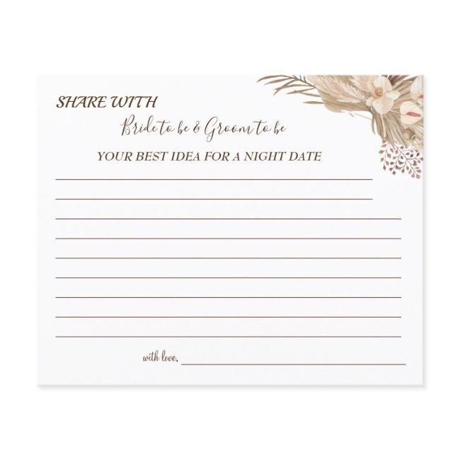 Pampa Grass Share a Date Night Idea Card Flyer