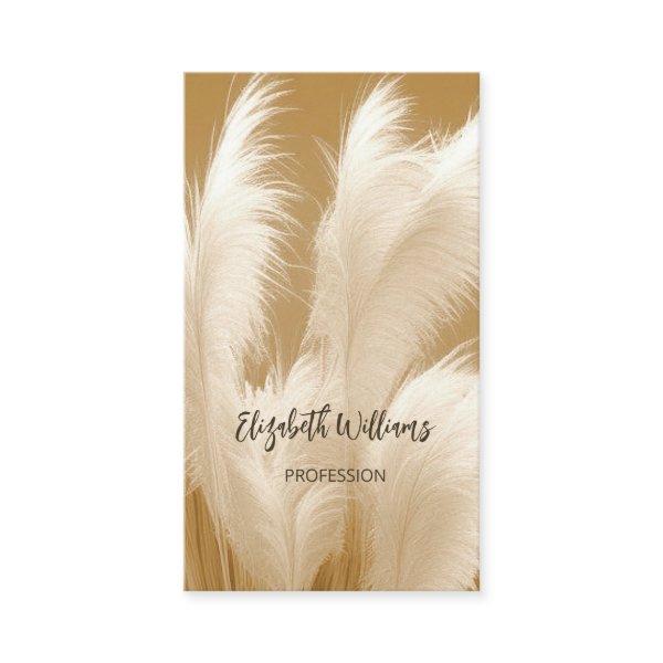 Pampas Grass Beige Sepia Photo | QR  Code