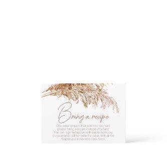 Pampas Grass Bridal Shower Recipe Card Request
