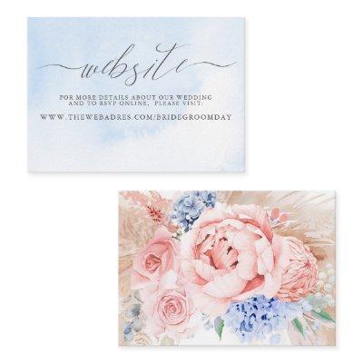 Pampas Grass Floral Wedding Website