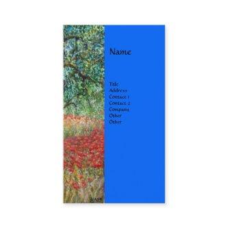 PAN,OLIVE TREE AND POPPY FIELDS monogram,blue