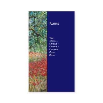 PAN,OLIVE TREE AND POPPY FIELDS monogram,blue