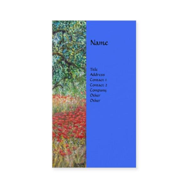 PAN,OLIVE TREE AND POPPY FIELDS monogram,blue