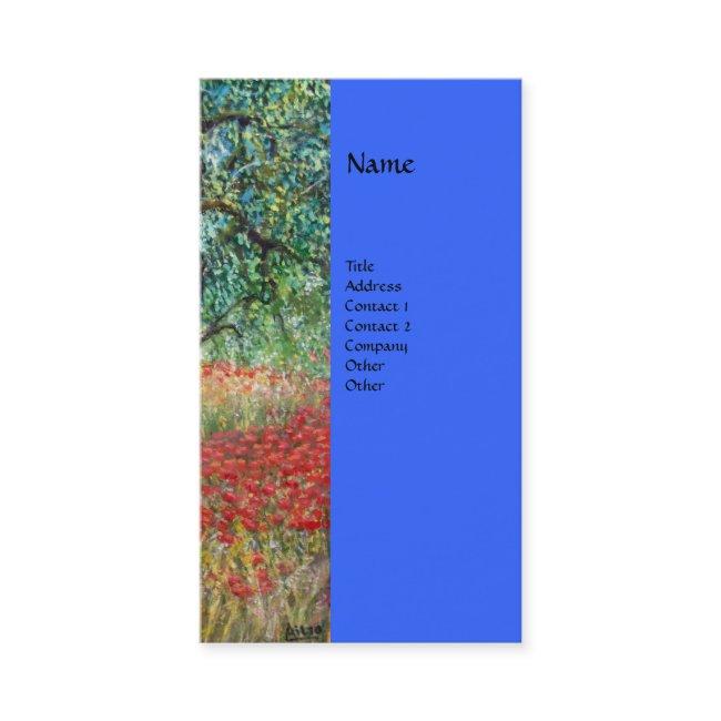 PAN,OLIVE TREE AND POPPY FIELDS monogram,blue