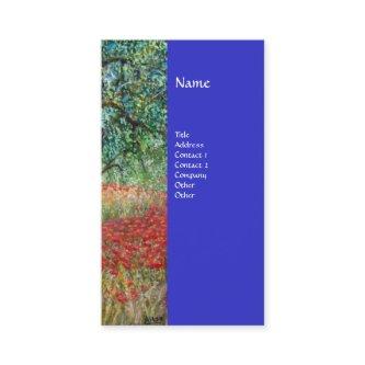 PAN,OLIVE TREE AND POPPY FIELDS monogram,blue