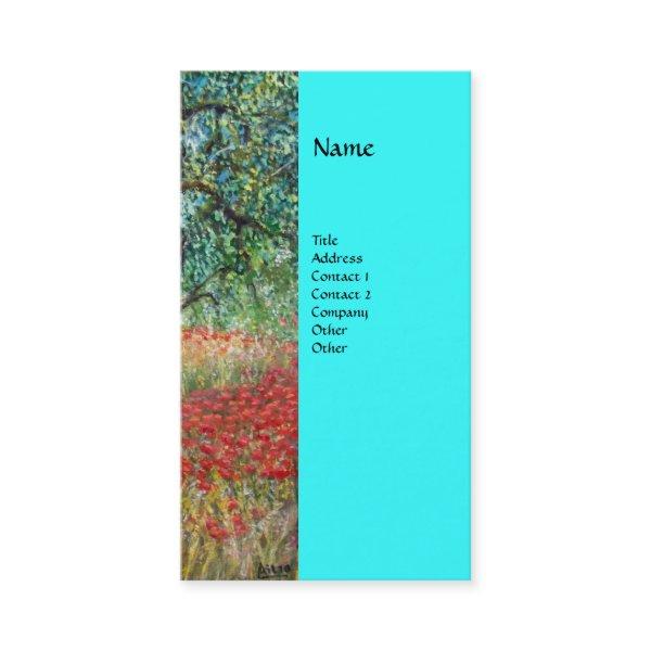 PAN,OLIVE TREE AND POPPY FIELDS monogram,blue