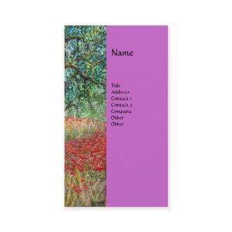 PAN,OLIVE TREE AND POPPY FIELDS monogram,purple