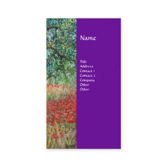PAN,OLIVE TREE AND POPPY FIELDS monogram,purple